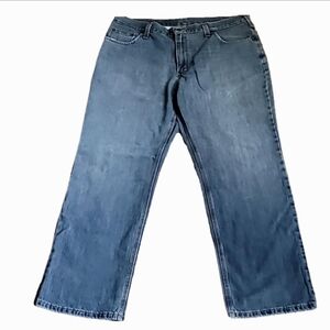 Carhartt jeans straight leg relax fit 38x30 distress cabincore eclectic grandpa